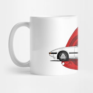 My drawing of the white RX-7 with red rotor Mug